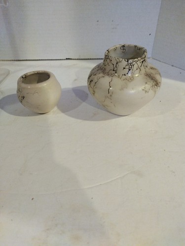Signed Vail Navajo Horse Hair Pottery Vase Studio Art - Picture 5 of 7