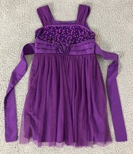 Disorderly Kids Formal Sleeveless Princess Purple Sparkle Dress Size 8