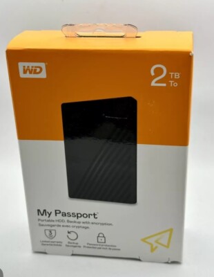 WD ''My Passport'' 2TB External USB 3.0 Portable Hard Drive  | BLACK | $99.99
