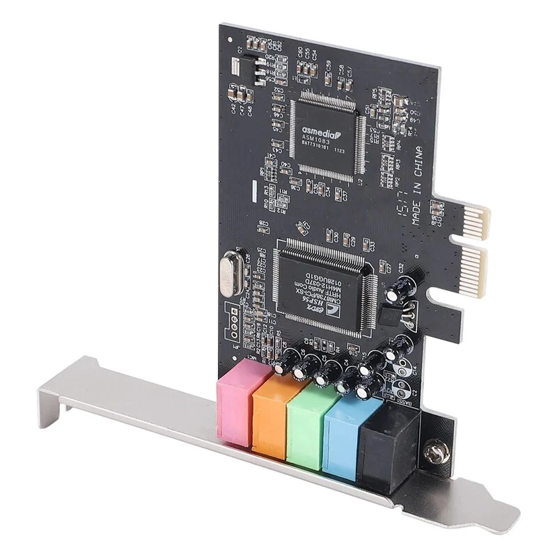 Tarjeta de sonido 5.1, tarjeta envolvente PCI Express estéreo 3D con alto rendimiento de sonido Foto 3 de 4