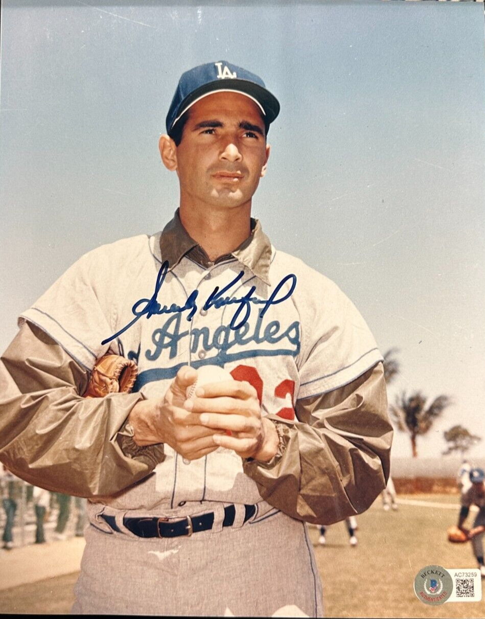 Sandy Koufax Autographed Signed Los Angeles Dodgers 8x10 Photo BAS HOF 