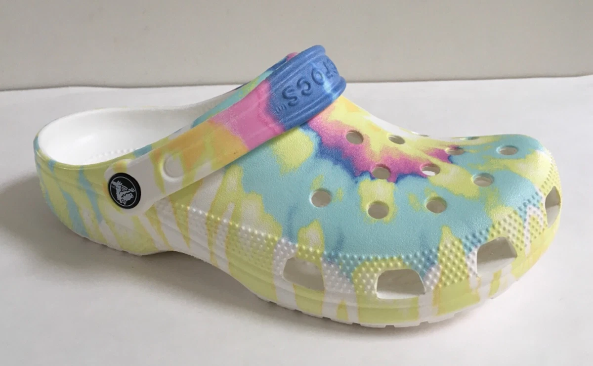 Tie dye top crocs adults