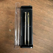 Vintage Scripto Pen & Mechanical Pencil Set In Original Hard Case-Very Good