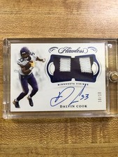 2018 flawless dalvin cook patch on card auto 10/10 ebay 1/1 ssp.