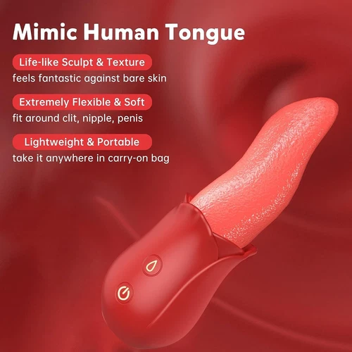 Waterproof-Tongue-Licking-Handheld-for-Women-Personal-Body-Stimulator-Massager - Picture 3 of 10