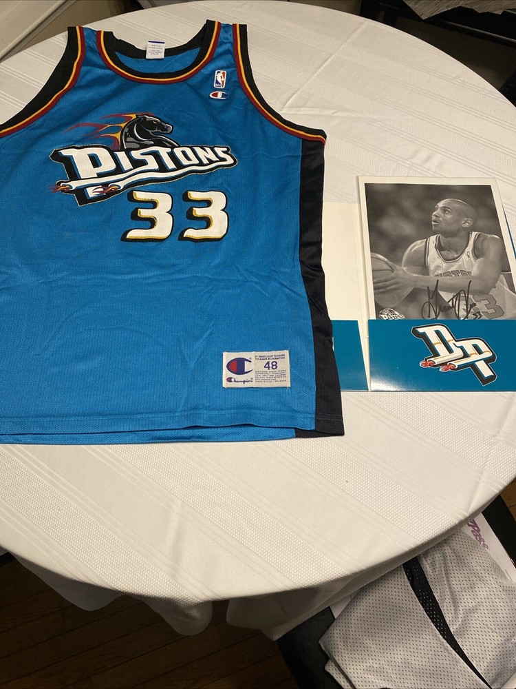 Grant Hill Vintage Jersey + Autographed Photo ~ NBA ~ Detroit Pistons