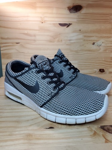 Nike SB Zoom Stefan Janoski Air Max Black/White Men\u0026#039;s Sz 8 checkered |  eBay