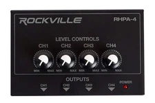 Rockville RHPA4 4 Channel Professional Headphone Amplifier Stereo or Mono Amp