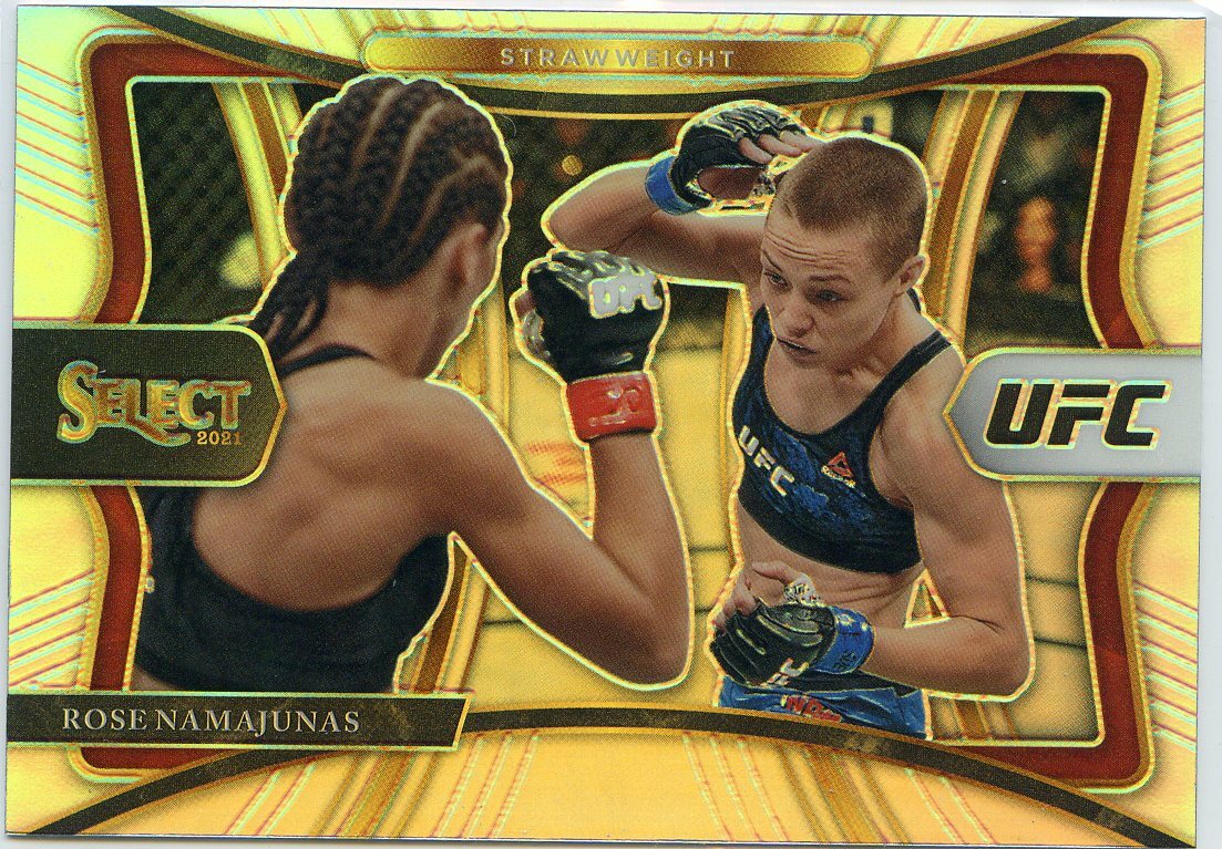 2021 Panini Select UFC ROSE NAMAJUNAS Silver Prizm PREMIER LEVEL No 105