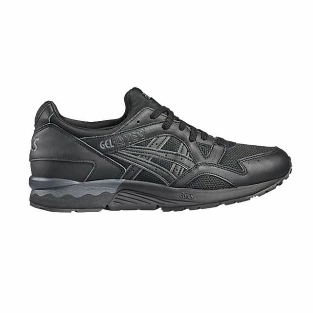 black leather asics