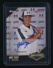 ANDY YERZY 2015 BOWMAN UNDER ARMOUR ALL-AMERICAN AUTOGRAPH RC AUTO 027/225