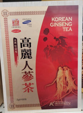 Té de Ginseng Coreano Sellado en Estuche de Madera, Auténticas 100 Bolsas de Té, Exportación ko