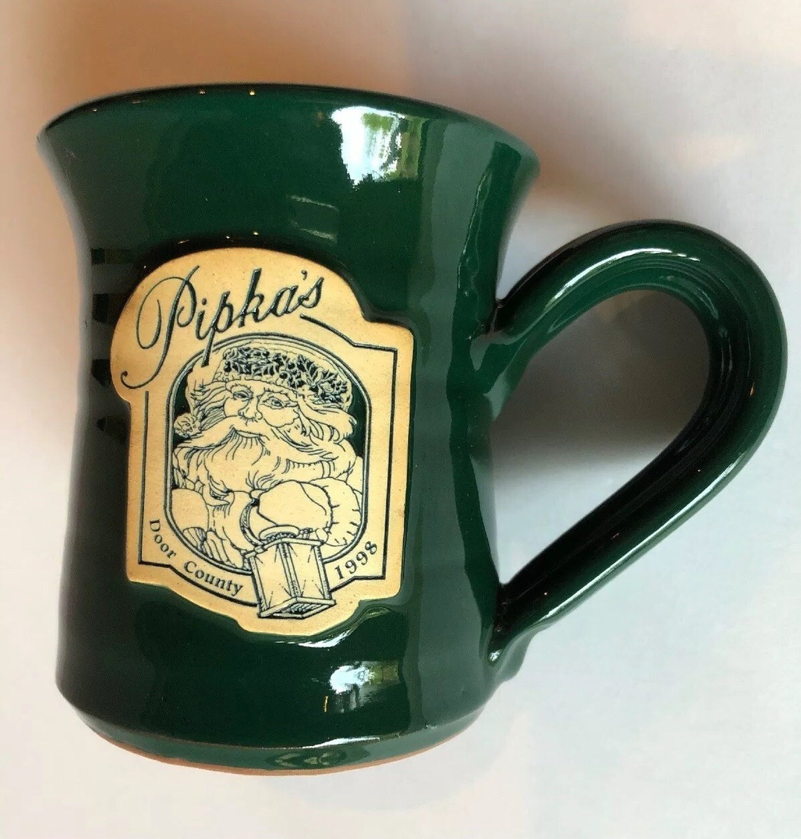 【廃番品】　if you have Pound Cup & TiMNEY Vintage Deneen Pottery Pipka's Door County 1998 Christmas Hunter
