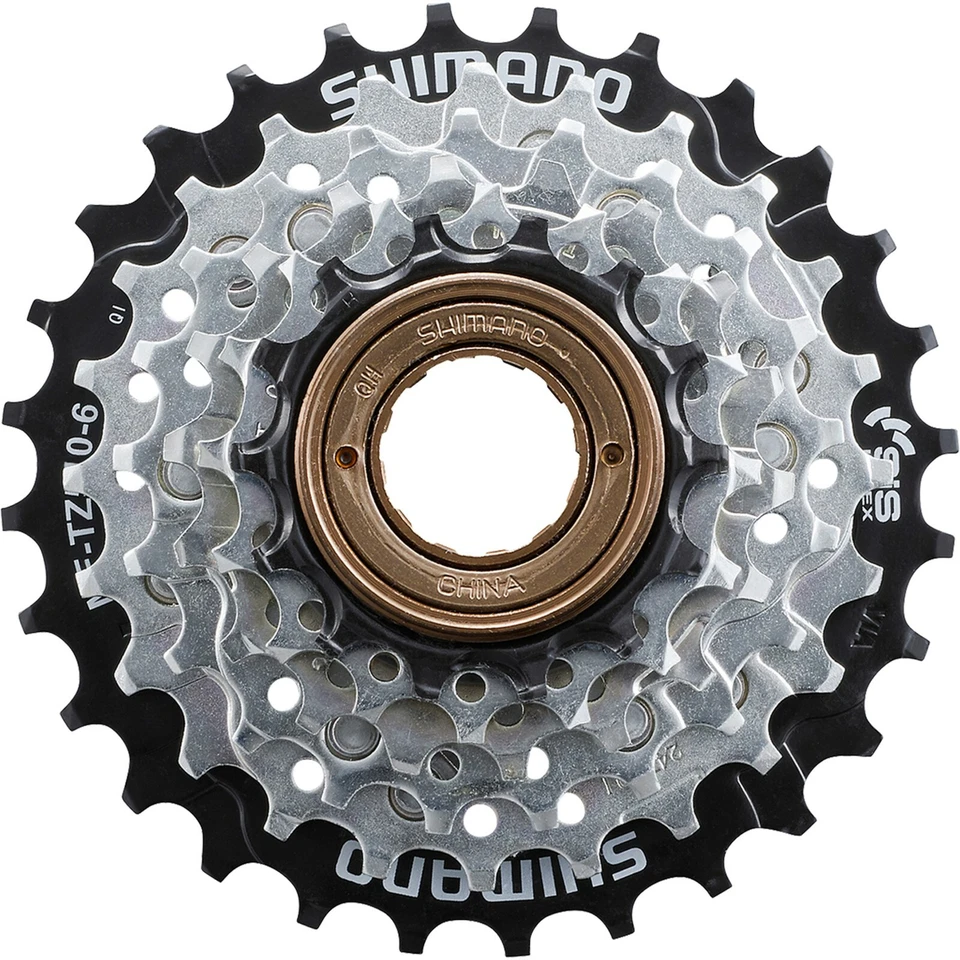 Shimano 6 Fach Schraubkranz / Zahnkranz / Ritzel 14 - 28 Zähne MF-TZ510-6 Silber - Bild 1 von 1