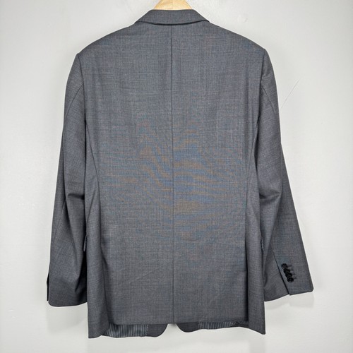 Banana Republic Marzotto Wool Blazer Sport Coat Men 42R Slim Fit Gray Sharkskin - Picture 3 of 15