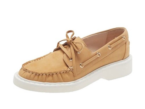 Tan Lace Up Almond Toe Dress Loafers | Men display picture 1