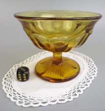 Glass "Chippendale Footed Bowl: Sherbet/Dessert. Davidson's Amber 1930's vintage