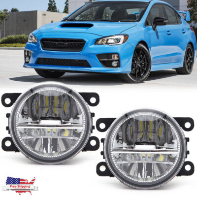 Pair For 2015-2020 Subaru WRX / STI LED Clear Lens Bumper Fog Light Driving Lamp