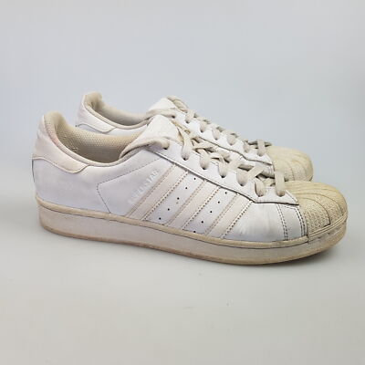 Men's ADIDAS 'Superstar' Sz 8 US Shoes White Leather Low | 3+ Extra 10% Off