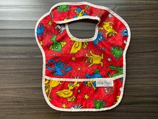 Vintage Retro Red Keith Haring By Bumkins Baby Bib Pop Art Vinyl