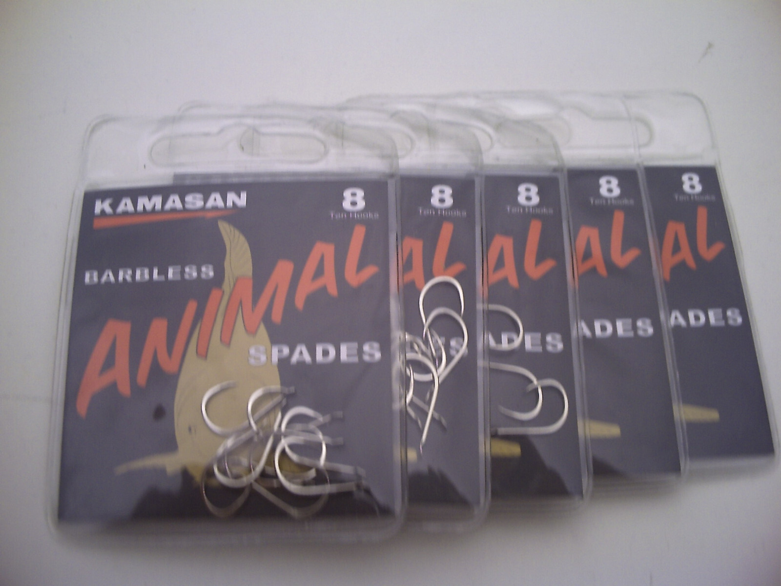50 x Kamasan Animal Barbless Spade End  Size 8  Hooks. Strong Hooks for big fish