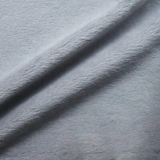 Faux Fur Soft Solid Minky Fabric By The Yard Gray