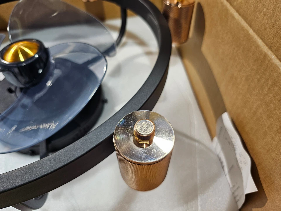 Pacific Core 20 in. Black/Gold Farmhouse Flush Mount Ceiling Fan w Lights *READ* - Image 3 of 3