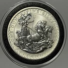1999 Britannia UK Britain Chariot 2£ Coin Rare 1 Troy Oz Fine Silver Round Medal