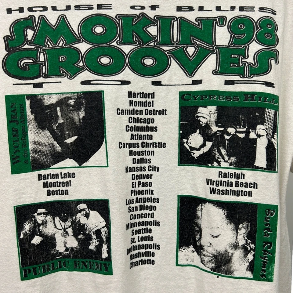 1998 RARE OG Smokin Grooves Tour Rap Concert T Shirt / Men’s Large • - Image 3 of 4