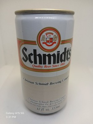 vintage schmidts empty beer can