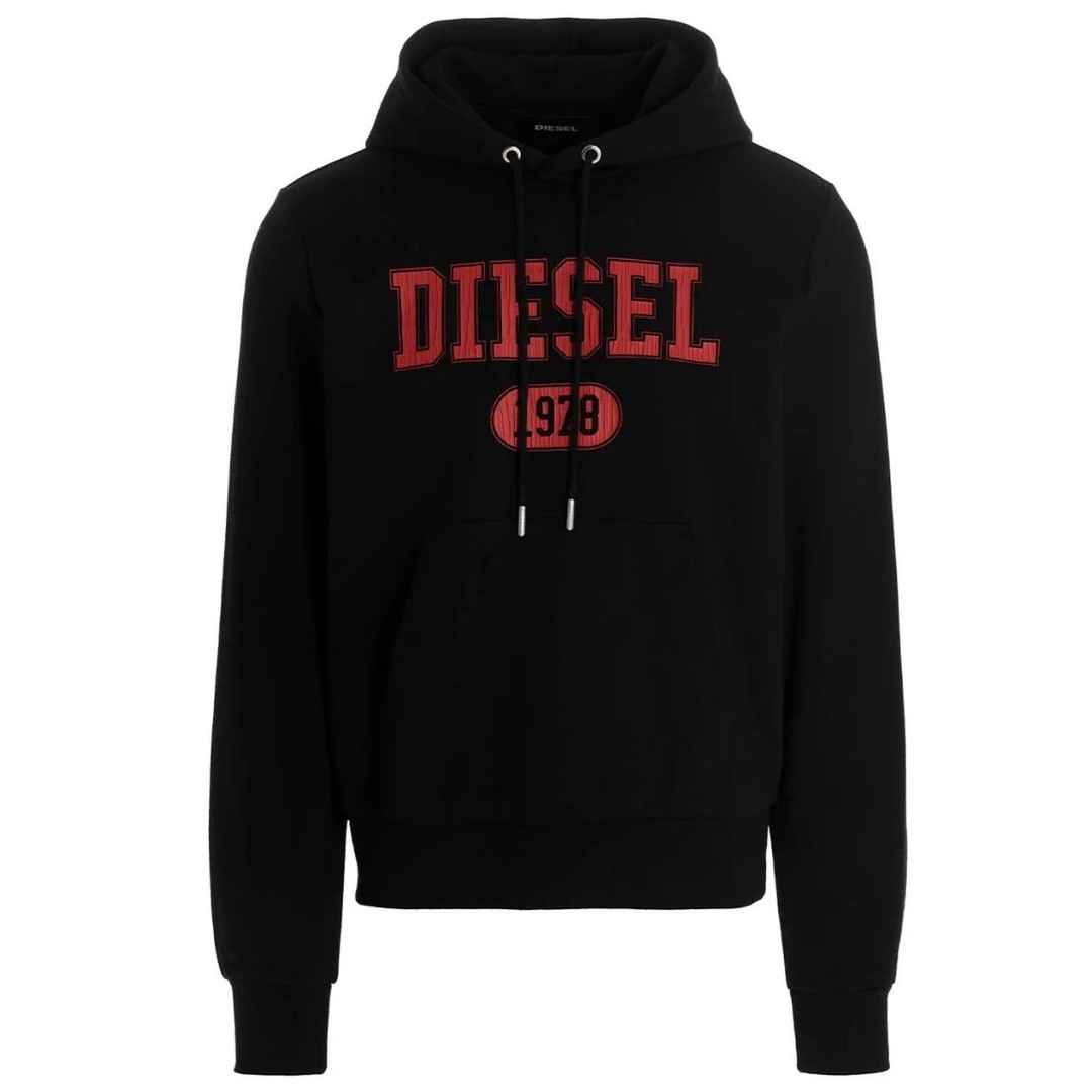 Diesel Varsity Logo Black Hoodie 23390₽