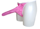 PVC Sheath Jock Mens Plastic Jock Strap Briefs Condom Sissy Pink Roleplay Vinyl