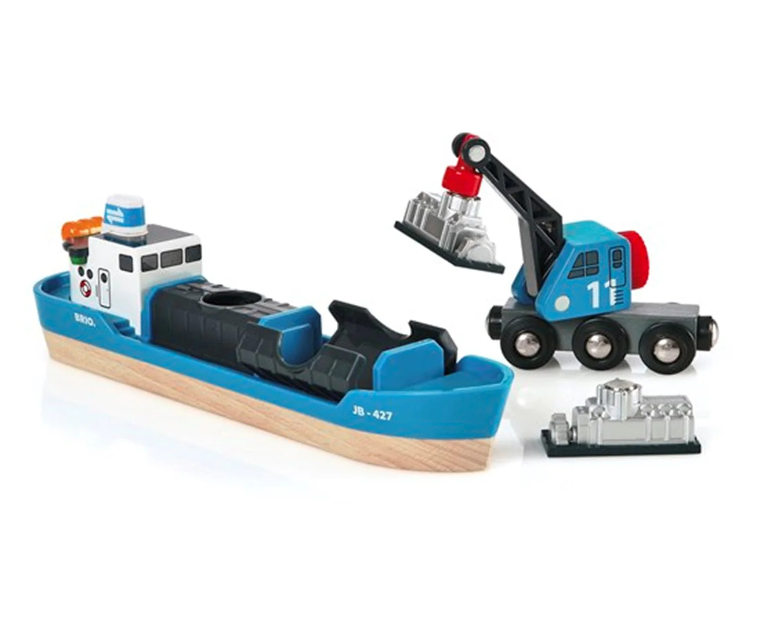 Brio 33534 BRIO WORLD - Freight Ship and Crane