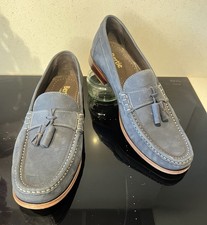 Mocassini Bertie scamosciati nappa blu navy uomo UK 8 EU 42 scarpe