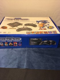 SEGA Genesis Classic Black Game Console with 81 Preloaded Games 