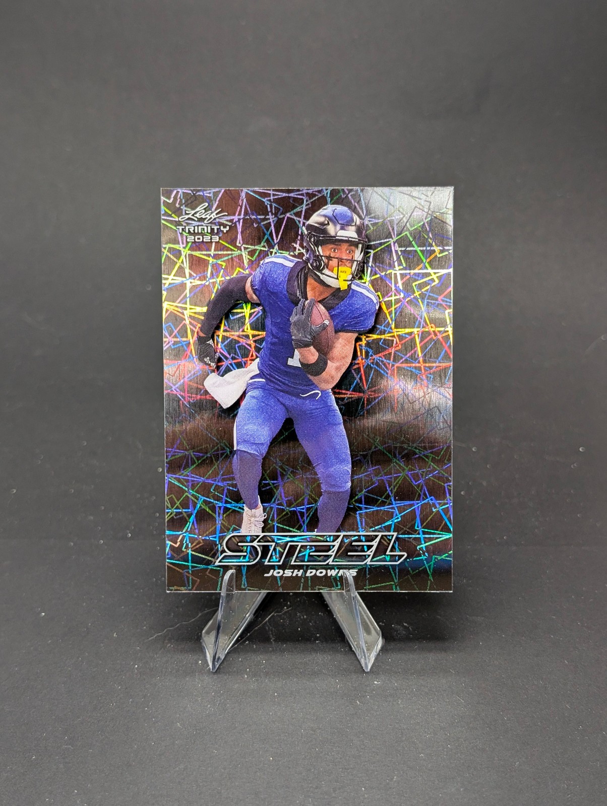 2023 Leaf Trinity - Trinity Steel Josh Downs #S-52 Silver Lazers (RC)