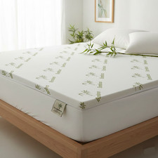 2.5 cm New Bamboo Memory Foam Mattress Topper 1" Soft Single Double King Pillow 