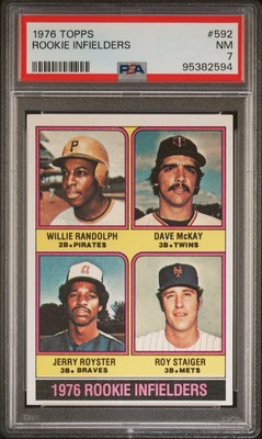 1976 TOPPS #592 ROOKIE INFIELDERS ROOKIE RC PSA 7 | eBay