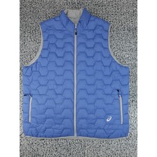 Asics Puffer Reversible Vest Mens XL Blue Hex...