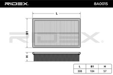 8A0015 RIDEX Luftfilter für AUDI,FORD,SEAT,VW
