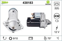 Starter Valeo 438183 FÜR Chevrolet Daewoo FÜR Fiat Opel Saab Anlasser Startmotor