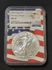 2023  Silver Eagle First Day Issue NGC MS70