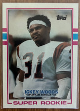 1989 Topps Ickey Woods Rookie card. rookie card picture