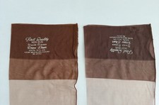 Vintage First Quality Dress Sheer Seamed Mesh Stockings 2 Pairs 32 And 33 Inches