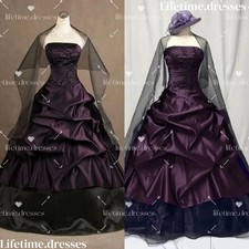 Real Photo Wedding Dresses with Cape Victorian Vintage A Line Satin Bridal Gowns
