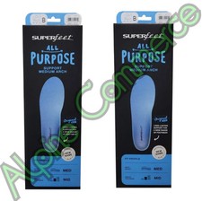 2-Pairs SuperFeet All-Purpose Support Medium Arch Size-B Insole Blue 2404