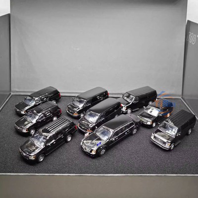 596 HEC 大統領車列セット　1/64 ミニカー 9Pcs 596 1:64 HEC President Beast Tahoe Suburban Express Diecast