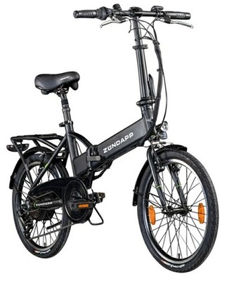 Zündapp Green 1.0 E Bike 20'' Klapprad 36V Pedelec Citybike schwarz matt 37cm