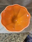 Vintage LE Smith Bittersweet Dominion Orange Slag Glass Pedestal Compote - Rare — photo 10