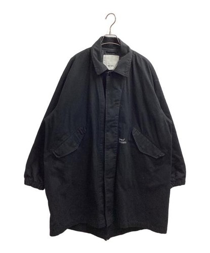 WTAPS, WTAPS Cotton Serge Coat Men XL Black Cotton Blend, Stylish Vintage Fit